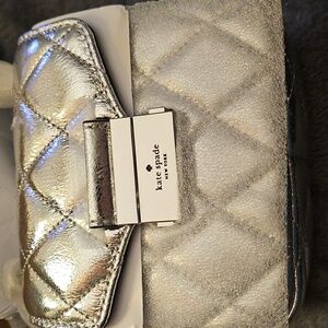 NWT Kate Spade Carey Metallic Quilted Leather Mini Bag w/Chain & Crossbody Strap